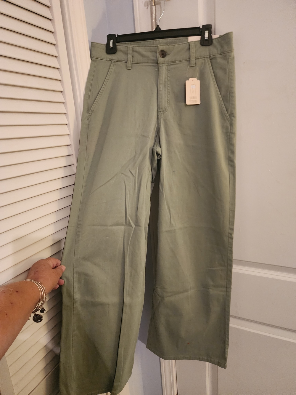 St. John's Bay Olive Green Wide-Leg Women's Pants